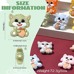 16шт 8 цвета силиконовые фокусные бусины&nbsp;SIL-CJ0001-79