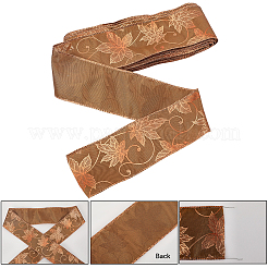 Полиэстеровая лента с узором в виде кленового листа&nbsp;OCOR-GF0005-35