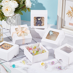 Квадратные подарочные коробки для хранения крафт-бумаги&nbsp;CON-WH0095-100A-01