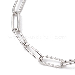 304 нержавеющая сталь скрепки цепи браслеты с подвесками для женщин&nbsp;BJEW-JB11950-02