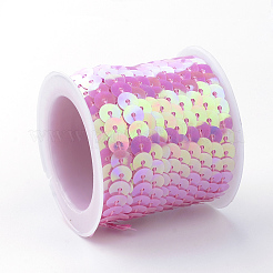 Бусины с пайеткой из экологически чистого пластика PVC-Q092-6mm-P89