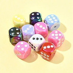 10 шт. УФ-покрытие радужных переливающихся акриловых эмалевых бусин&nbsp;SACR-FS0001-32