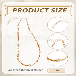 1 шт. круглые стеклянные бусины и сплавные бусины в виде морских звезд для женщин&nbsp;NJEW-LP0007-35