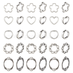 50 шт. 5-х стилевая оправа из бисера из сплава FIND-TA0002-60