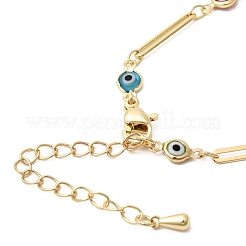 Изготовление браслетов из латуни и акрила с разноцветными звеньями&nbsp;MAK-K024-18G