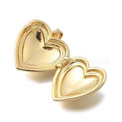 Подвески-медальоны в форме сердца из латуни ко Дню святого Валентина&nbsp;KK-D431-035C-G