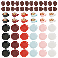 13 стиль мини-декорации из смолы в виде кофейных зерен и кофейных чашек DJEW-TA0001-20