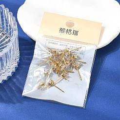 Фурнитура для сережек-гвоздиков в форме капли из латуни с прозрачным кубическим цирконием&nbsp;XGR0104G-116G