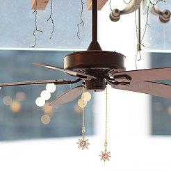 Подвески из смолы из солнечного сплава&nbsp;HJEW-GL00011