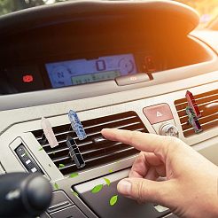 6шт в форме пули натуральный драгоценный камень автомобильные вентиляционные зажимы AJEW-PH00496-04