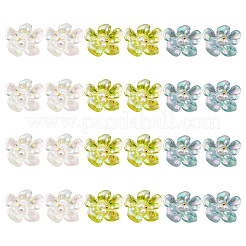 24 шт. 3-цветная прозрачная эпоксидная смола и АБС-пластик с перламутровыми кристаллами&nbsp;CRES-TA0001-45