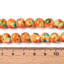 С напылением окрашенные синтетические бирюзовые бусинки G-N352-25B-01