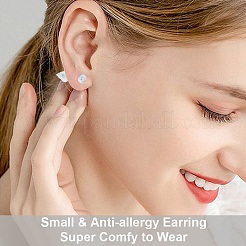 500шт экологически чистые пластиковые серьги-гвоздики KY-SP0001-01A