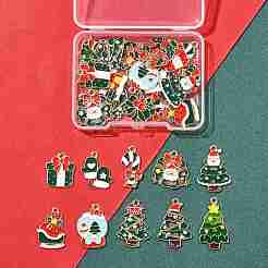 30шт 15 стиля подвески из сплава с эмалью ENAM-FS0003-52B