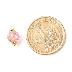 Гальванические подвески из стеклянных бусин PALLOY-JF01141