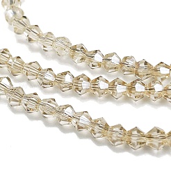 Прозрачные стеклянные бусины гальваническим пряди EGLA-A039-T3mm-UA08