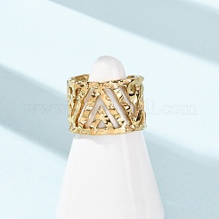 Колец для манжет из нержавеющей стали 304 с полой треугольной формой&nbsp;RJEW-G370-01G