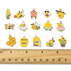 30шт 15 стиля подвески из сплава с эмалью&nbsp;ENAM-FS0003-88