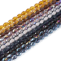 10 нить 10 цвета прозрачных стеклянных бусин&nbsp;EGLA-TA0013-24A