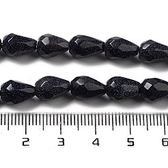 Синтетический синий авантюрин бисер нитей G-P520-B24-01