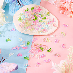 120 шт. 8-х цветные прозрачные гальванические стеклянные бусины&nbsp;GLAA-TA0003-54