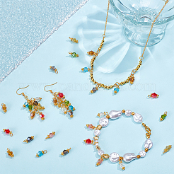 160шт 8 цвета подвески из гальванического стекла&nbsp;PALLOY-AB00094