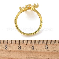 Кольца из латуни с микропаве RJEW-C120-29B-G