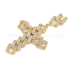 Латунные микропаве прозрачные подвески с фианитом KK-S526-68G