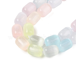 Нити натуральных селенитовых бусин цвета макарон G-F750-D01