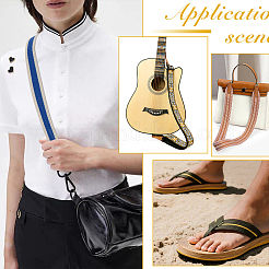 Полосатая лента из полиэстера&nbsp;SRIB-WH0029-007C