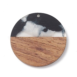 Подвески из перламутровой смолы и орехового дерева WOOD-C016-01G