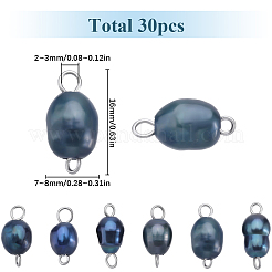 Подвески-коннекторы для картофеля с натуральным культивированным пресноводным жемчугом PALLOY-SC00019