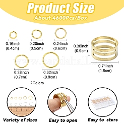 10 стиль железных открытых прыжковых колец&nbsp;IFIN-YW0003-60A