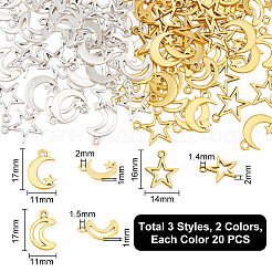 120шт 6 стиля подвески из сплава в тибетском стиле TIBEP-UN0001-20