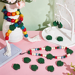 50 шт. бусины из натурального дерева WOOD-PH0002-39