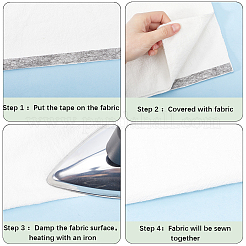 2 рулон 2-х цветного нетканого материала полиамидная двухсторонняя термоплавкая клейкая пленка DIY-GF0009-33B