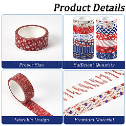 12 рулон клейкой бумажной ленты на бейсбольную тематику&nbsp;DIY-WH20009-47B