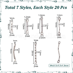 140 шт. 7 стиля подвесок-соединителей из нержавеющей стали 304&nbsp;STAS-UN0060-49