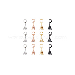 12 шт. 4 цвета латунные микро проложить прозрачные кубические циркониевые подвески&nbsp;ZIRC-DC0001-18