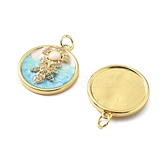 Подвески из латуни микропаве с фианитами и эмалью&nbsp;KK-Z114-03G