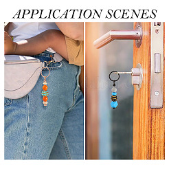 15 шт. 5-х цветные железные стержни для брелоков с бусинами AJEW-TA0002-14