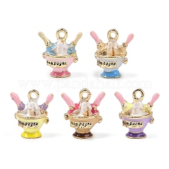 Подвески из эмали и сплава ENAM-P262-01G-M