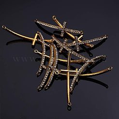 Коннекторы со стразами из сплава&nbsp;RB-PH0008-16