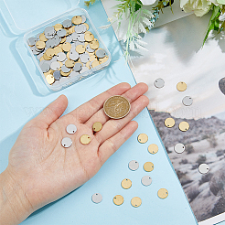 160 шт. 2 цвета 201 нержавеющая сталь штампованные пустые бирки подвески STAS-DC0015-51