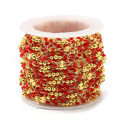 Латунные бисерные цепочки ручной работы&nbsp;CHC-P011-B03-G