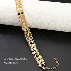 Элегантные латунные шестигранные звенья цепи браслеты для женщин&nbsp;BQ7567