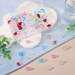 90шт 9 цвета гальванические прозрачные стеклянные бусины&nbsp;EGLA-TA0013-26