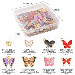 80шт 8 стиля подвески из сплава с эмалью&nbsp;ENAM-FS0003-62