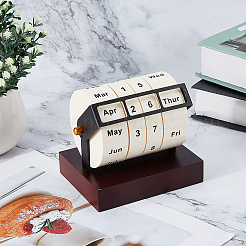 Деревянный вращающийся вечный календарь с датой&nbsp;AJEW-WH0696-108