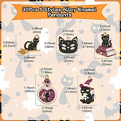 30шт 5 стиля подвески из сплава с эмалью&nbsp;FIND-CJ0002-73